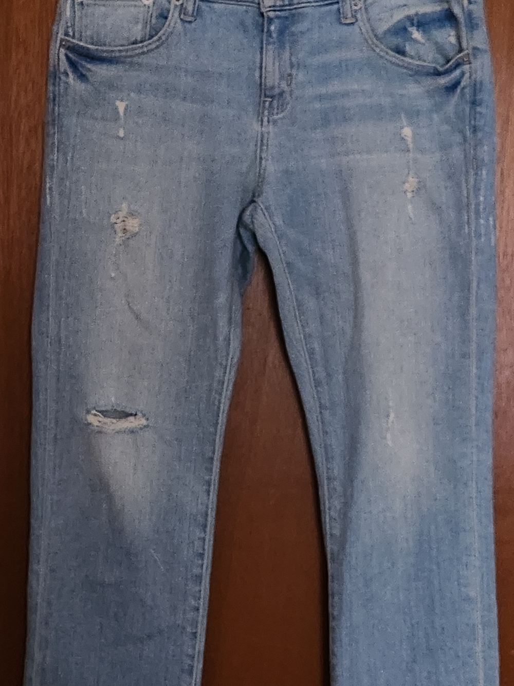 Light Blue Wide Leg Noyfri2nd Jeans  Distressed  W 28 Inches Length 33 Inches